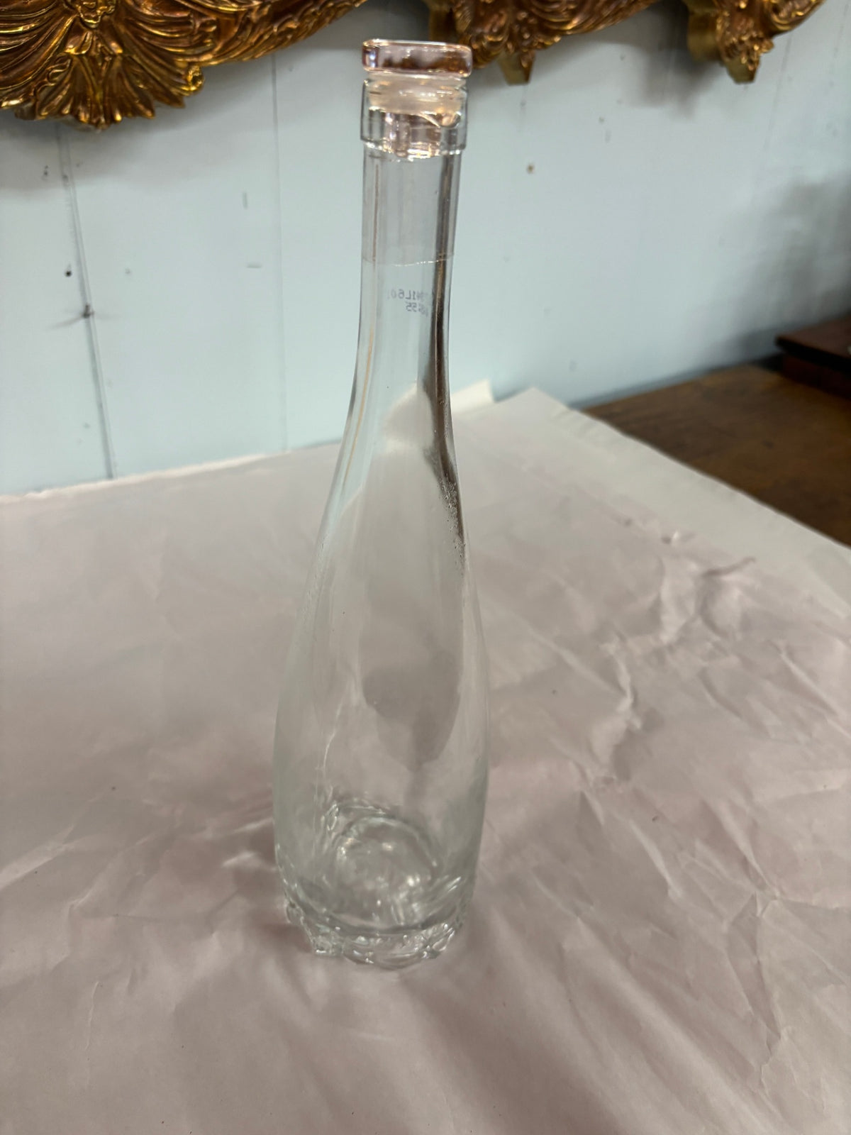 Decorative Glass Wine Bottle Rose Cut Bottom For Craft or Bottling