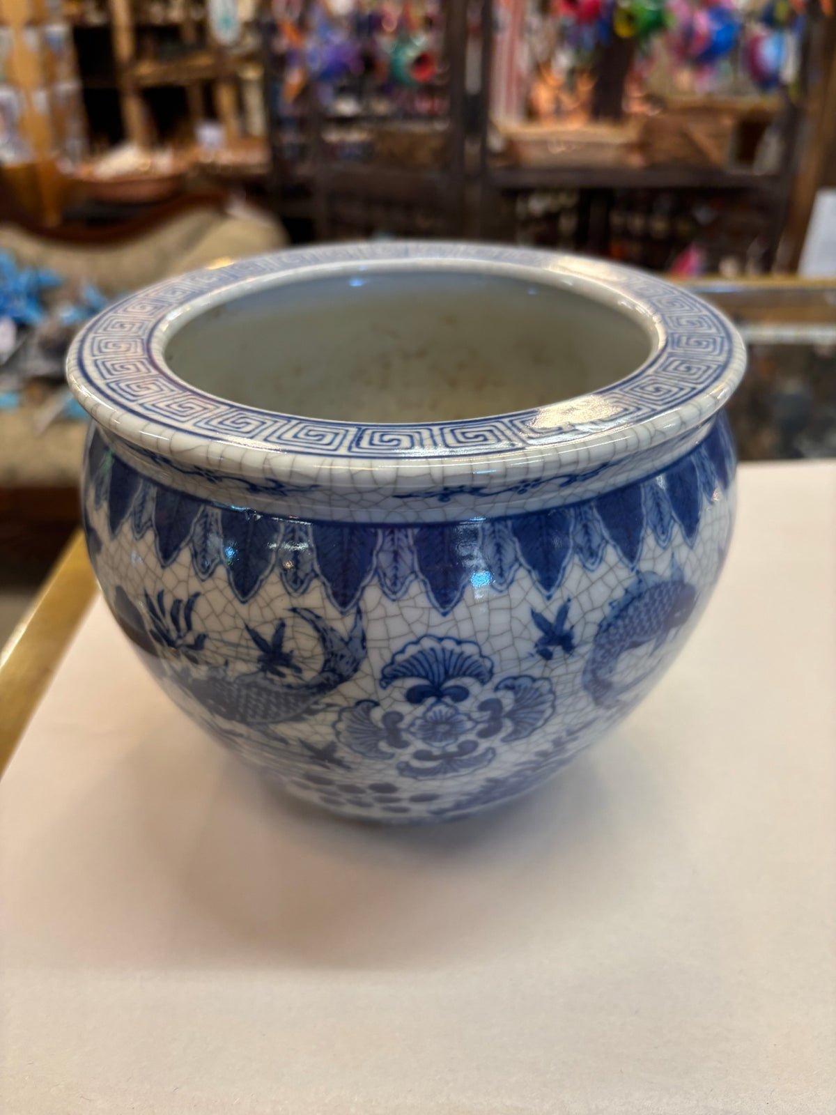 Blue and white Porclain Planter