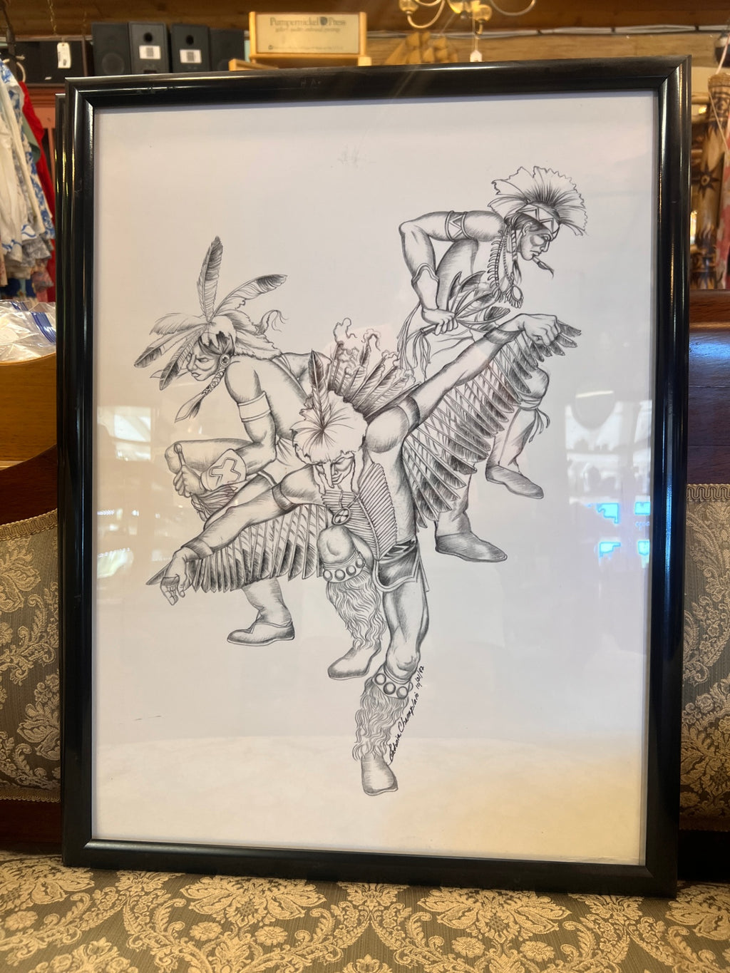 Set of 3 Ledonia Champlin Native American Powwow Dancer Art Prints