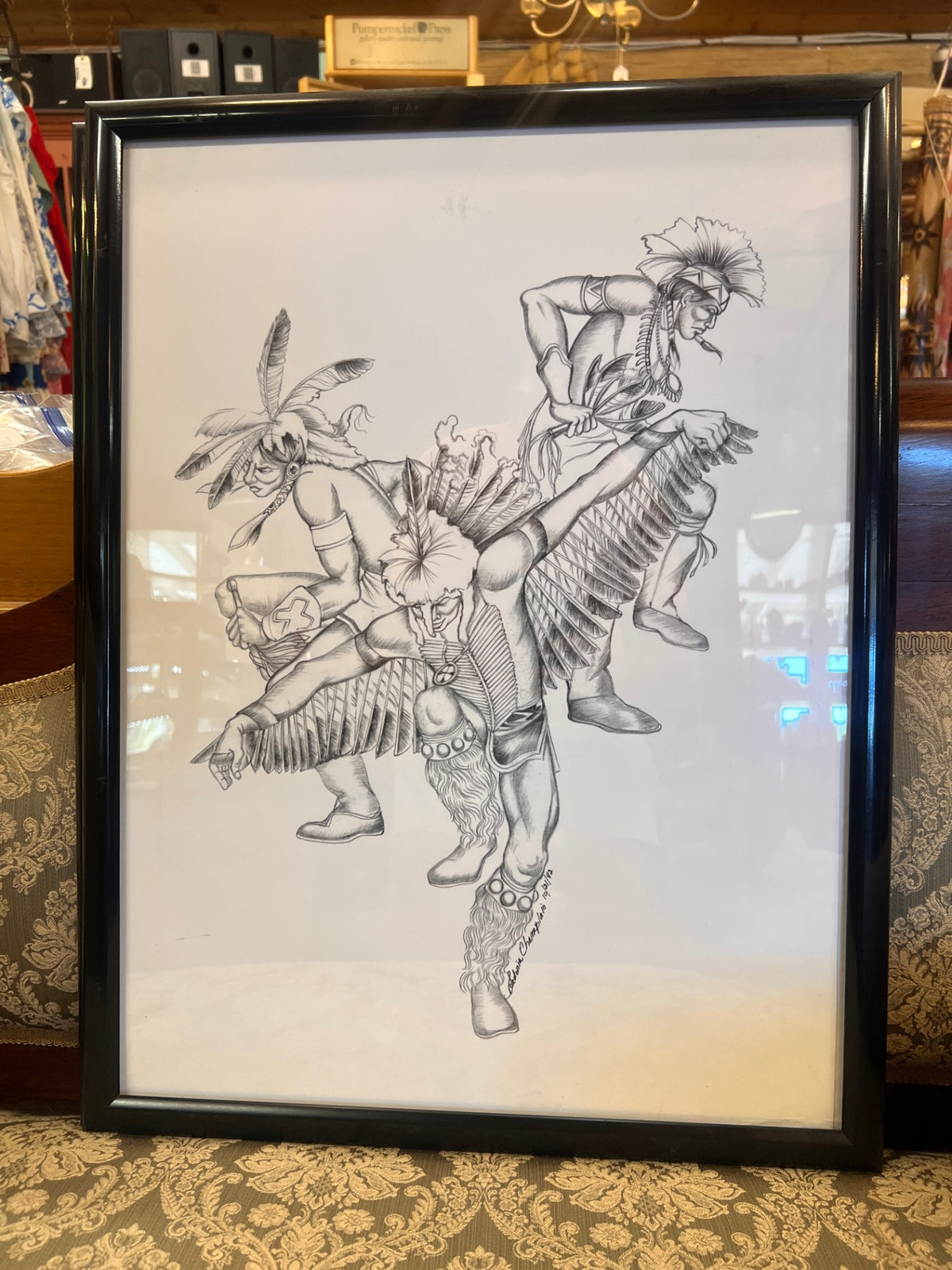 Set of 3 Ledonia Champlin Native American Powwow Dancer Art Prints