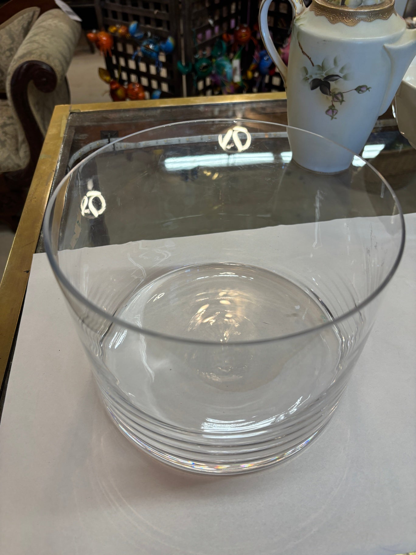 Large Glass Candle Holder
