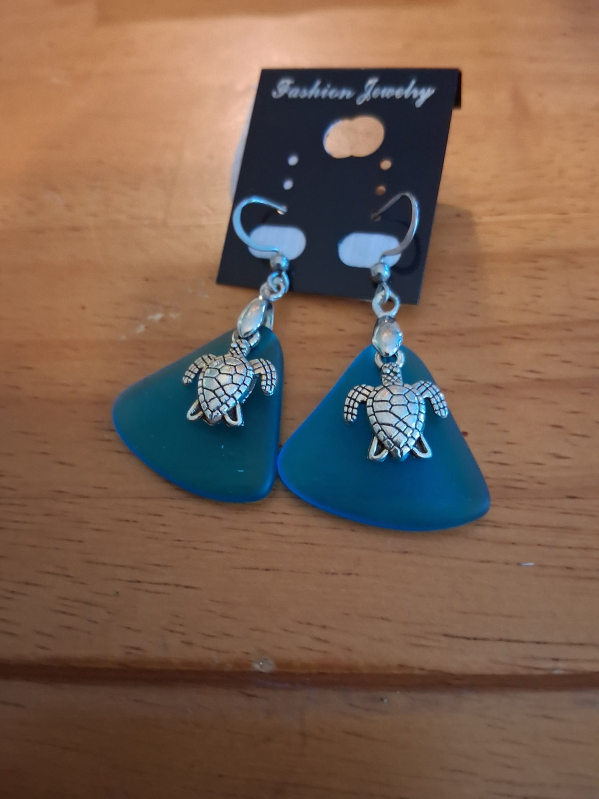 Earrings blue turtle dsc 