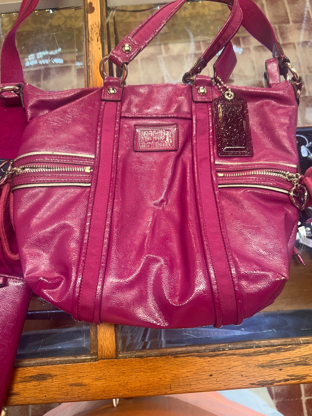 Coach Poppy Daisy Liquid Large Should Bag Scarf and Wallet Set