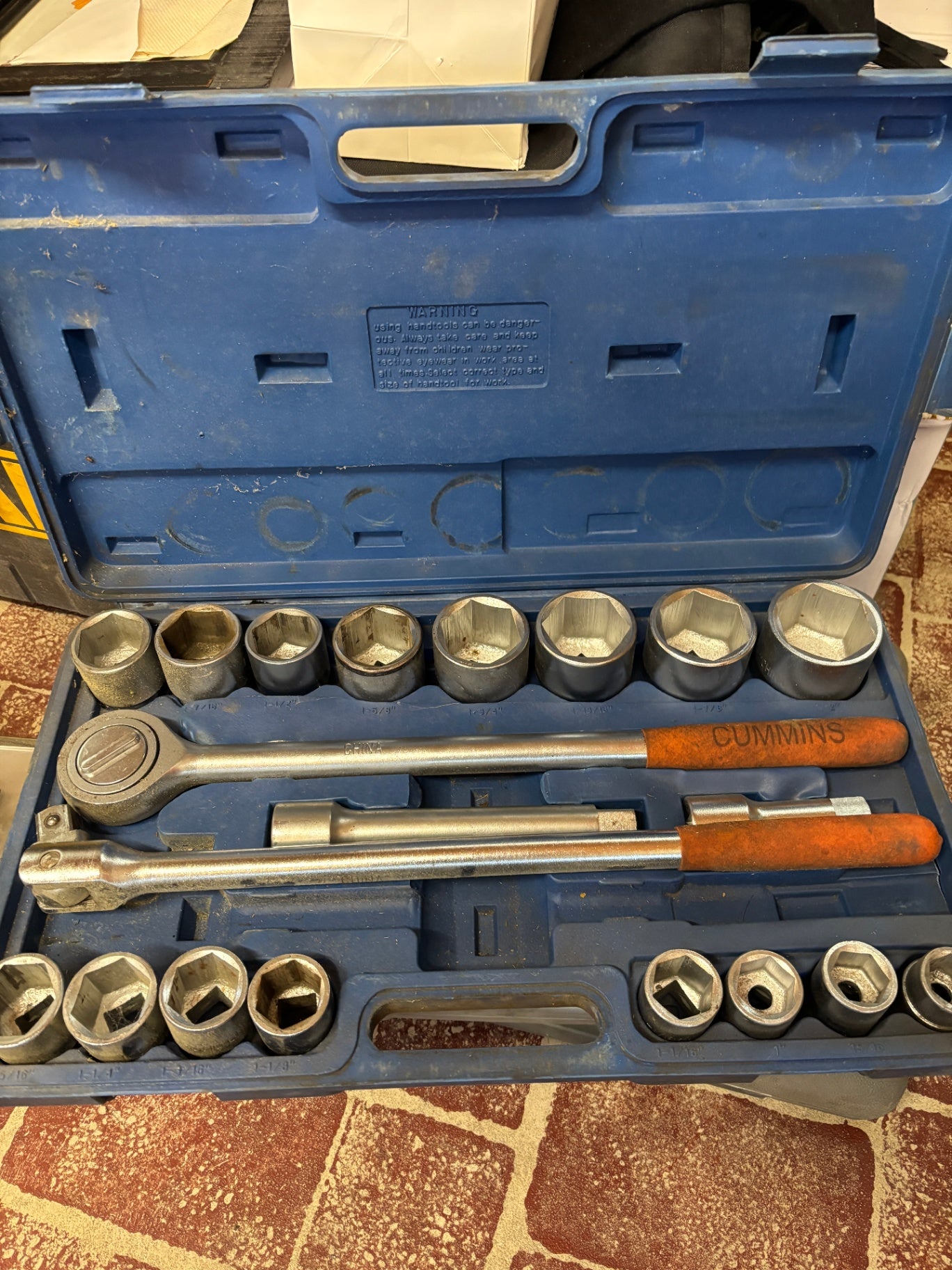 Cummins Industrial Tools 21-Piece Heavy-Duty 3/4" Drive SAE Socket Set w/ Case