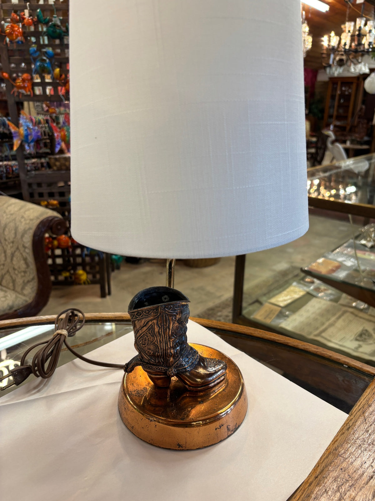  Vintage Cowboy Boot Table Lamp