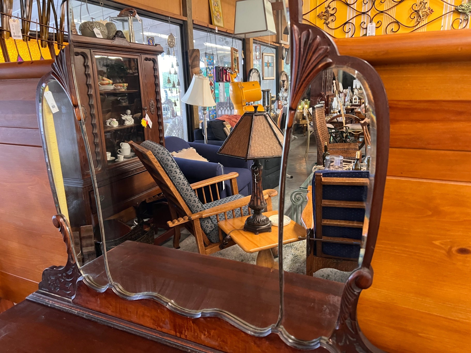 Antique Forest Furniture Co. Mahogany Vanity Dressing Table with Mirror