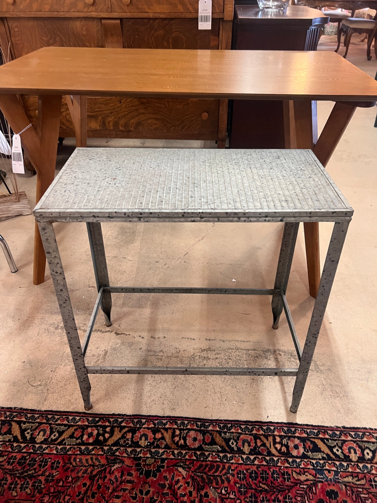 Galvenized Accent Table