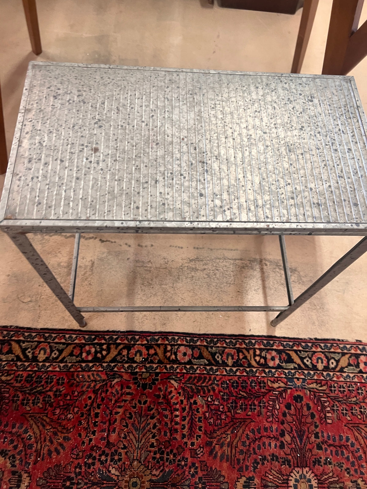 Galvenized Accent Table