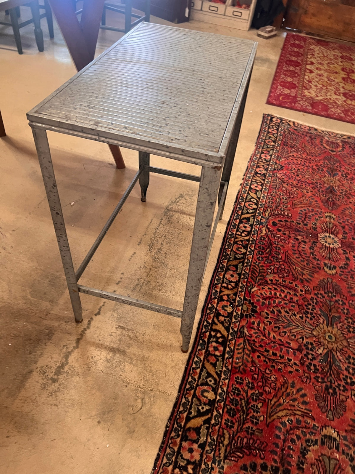Galvenized Accent Table