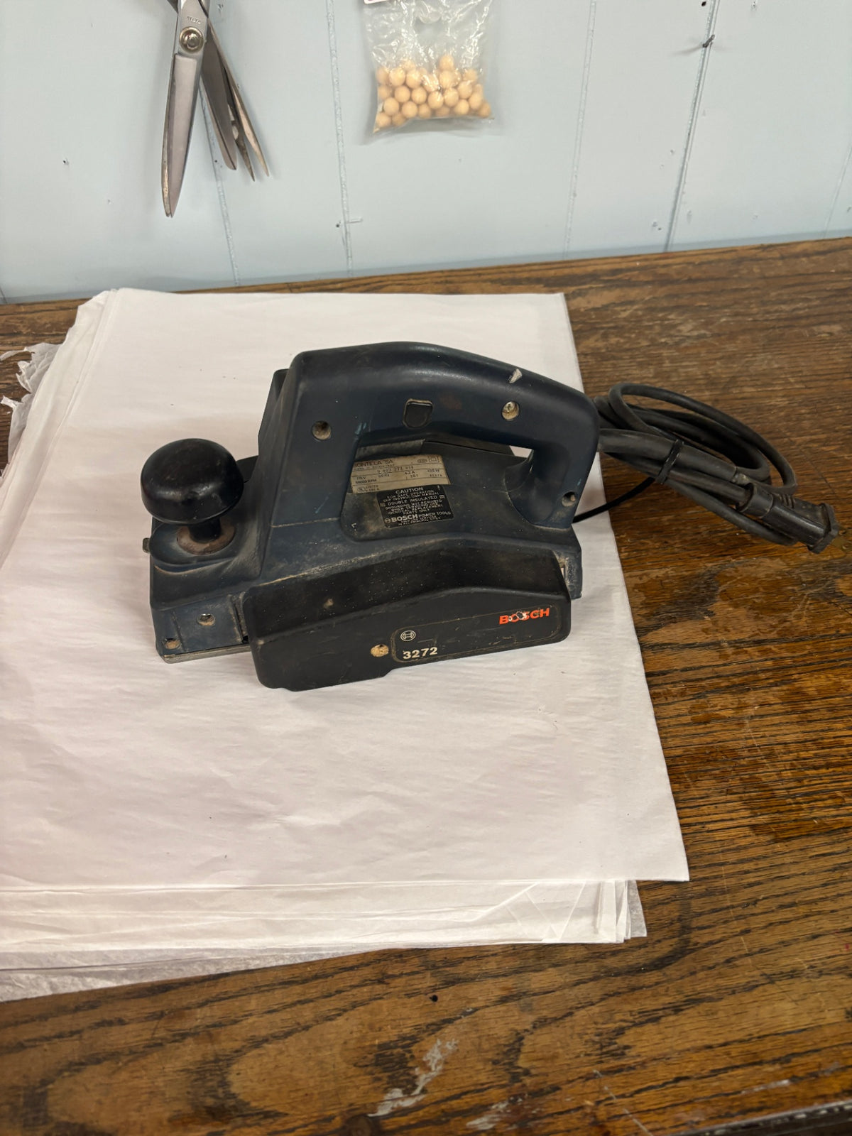 Vintage Bosch 3272 Heavy-Duty Electric Hand Planer – 3¼" Woodworking Tool