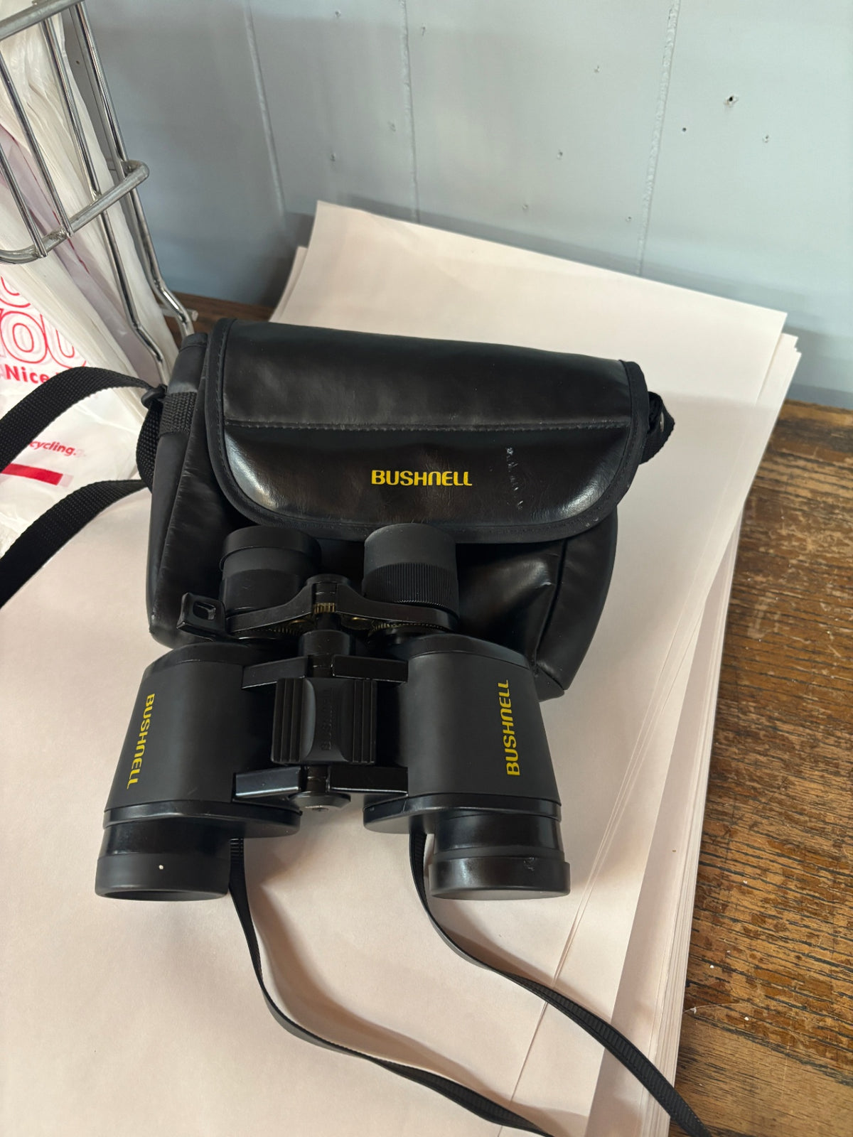 Vintage Bushnell Porro Prism Binoculars with Carrying Case