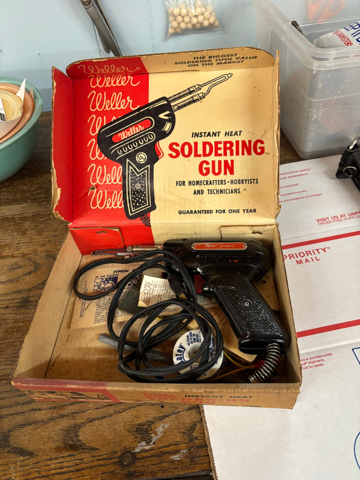 Vintage Weller Junior Instant Heat Soldering Gun with Original Box & Accessories