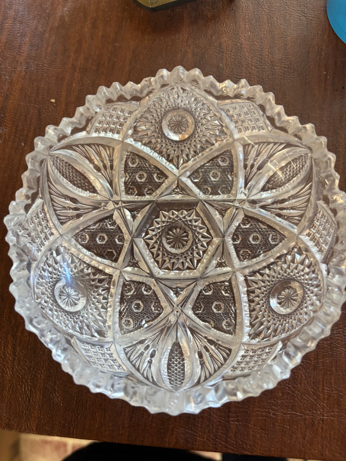 antique cut glass bowl
