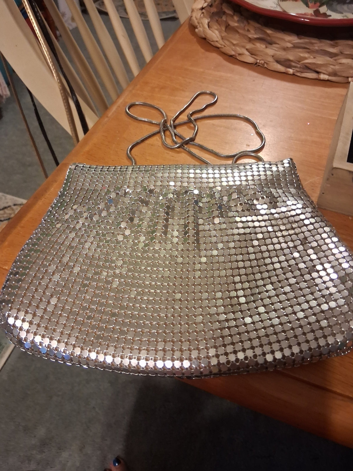 Purse silver metal dsc