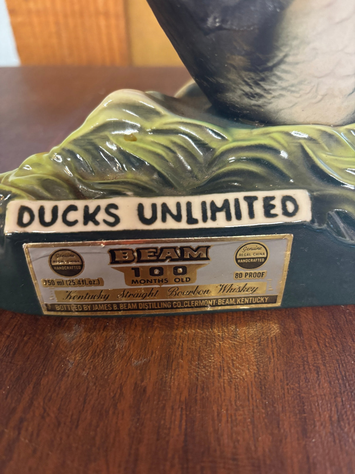 1979 Jim Beam Ducks Unlimited "Canvasback Drake" ceramic decanter manufactured by Regal China