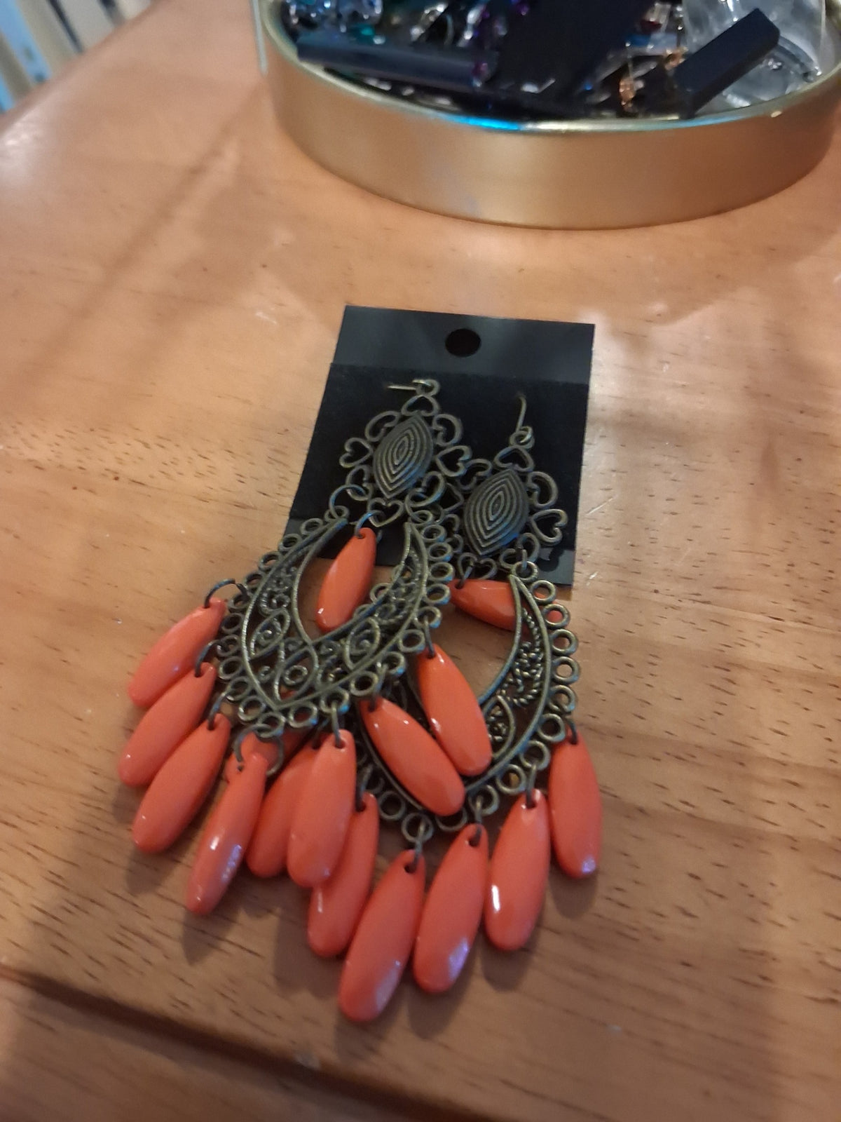 Earrings orange dsc