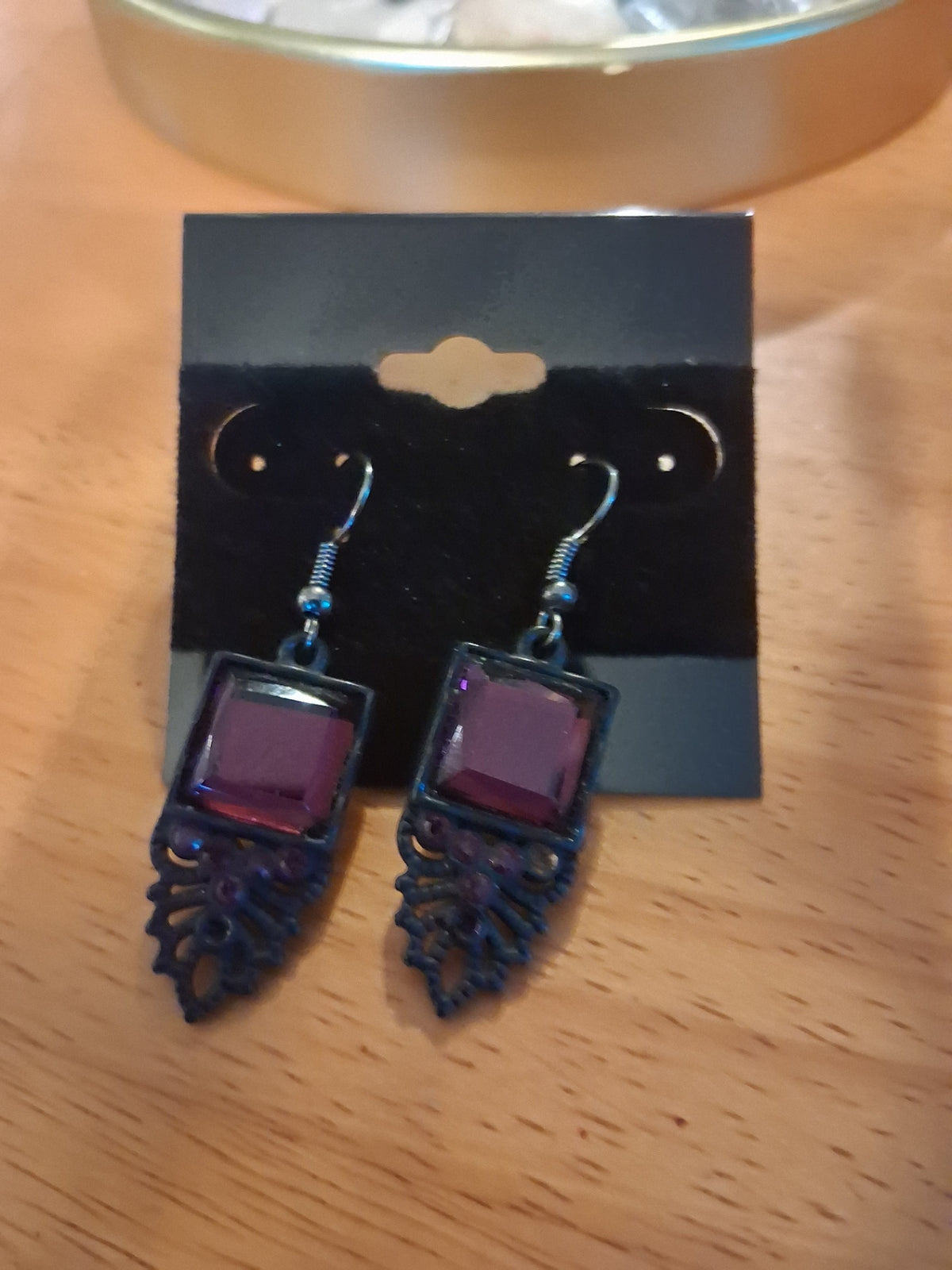 Earrings purple dsc