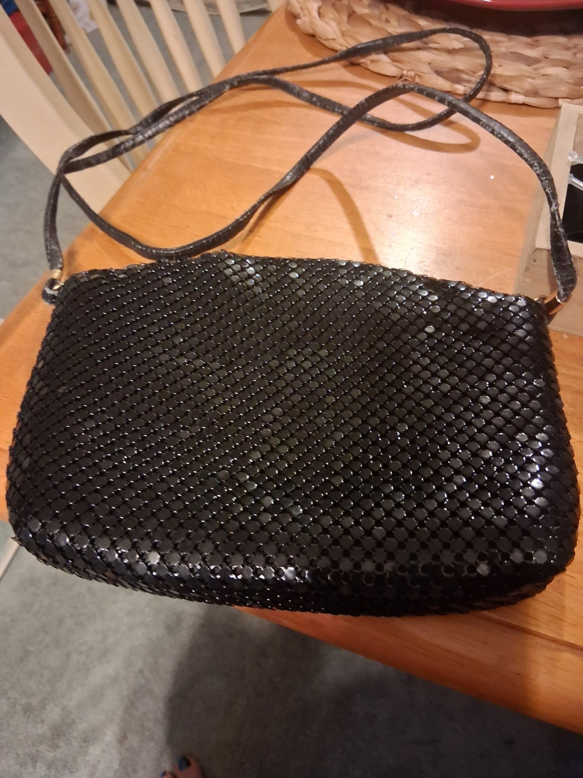 Purse blk metsl dsc