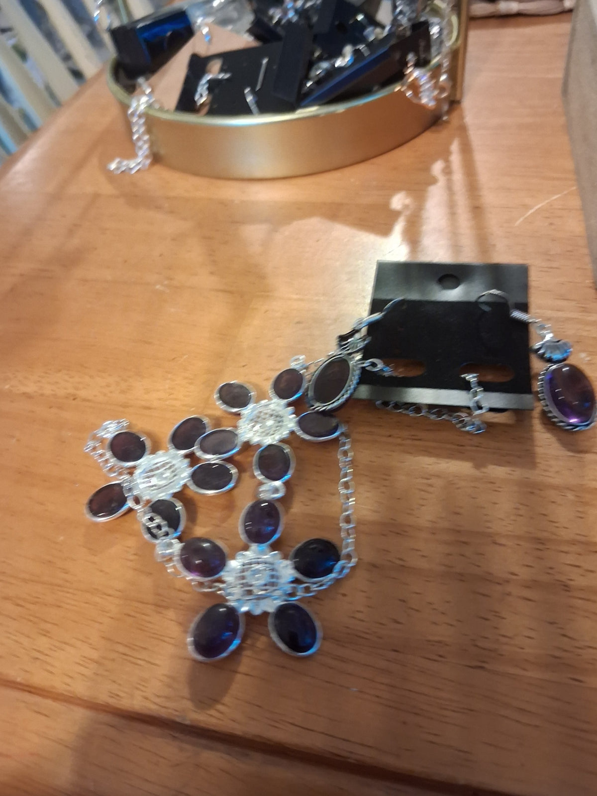 Necklace n earrings amethyst dsc