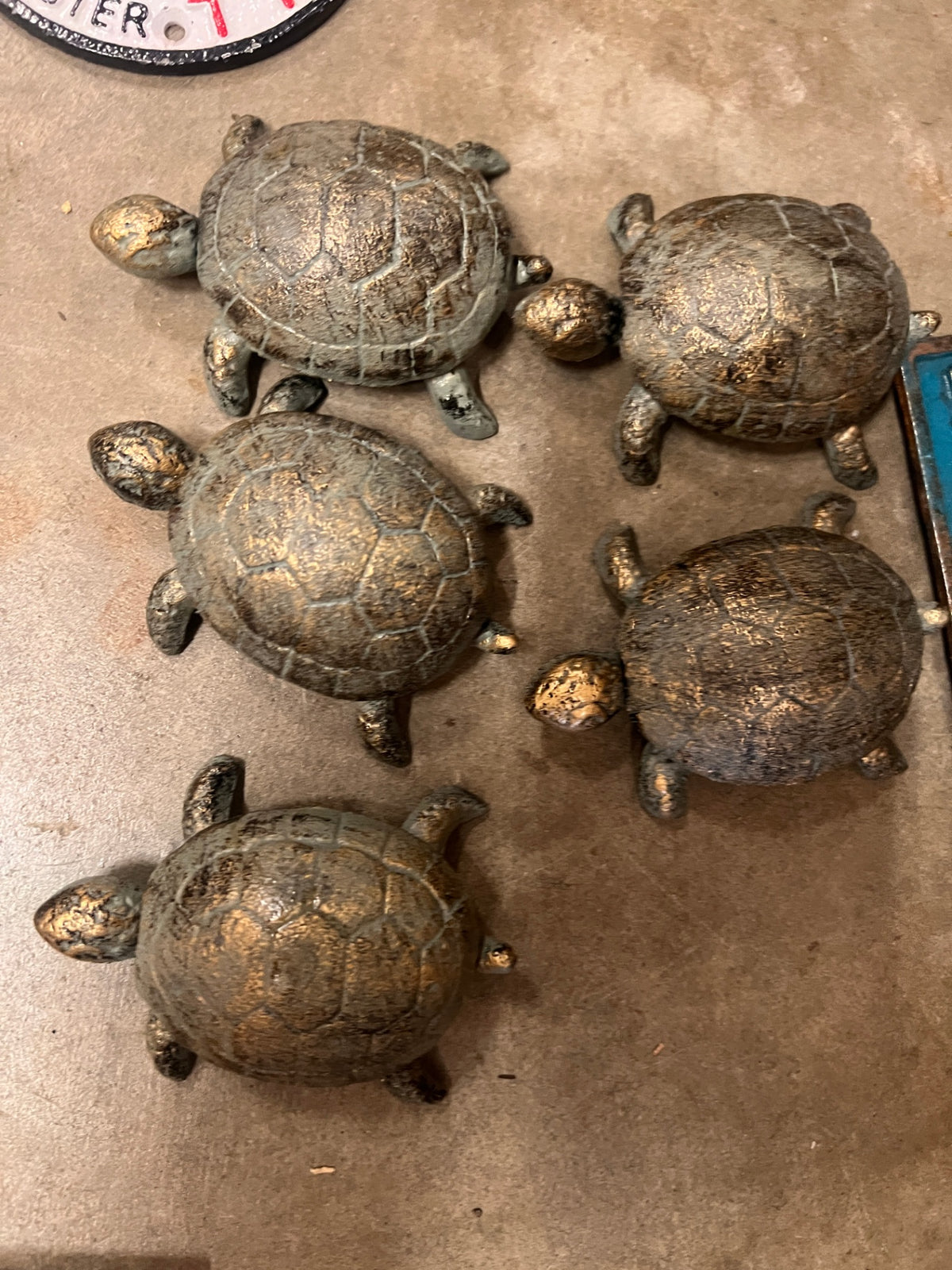 Turtle Lover Gift - Cast Iron Turtle Figurine - Garden Accent - Turtle Collector - Turtle Gift - Deck Decor - Nature Lover