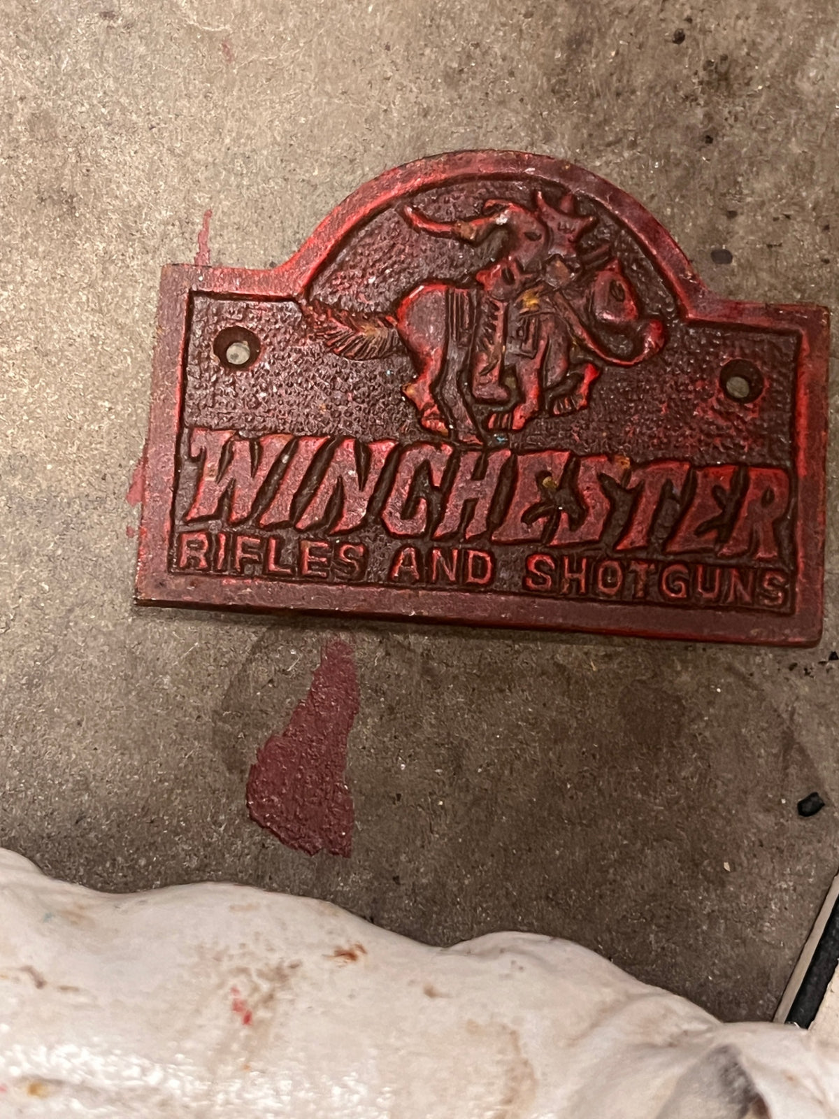 Small Cast Iron Winchester Sign