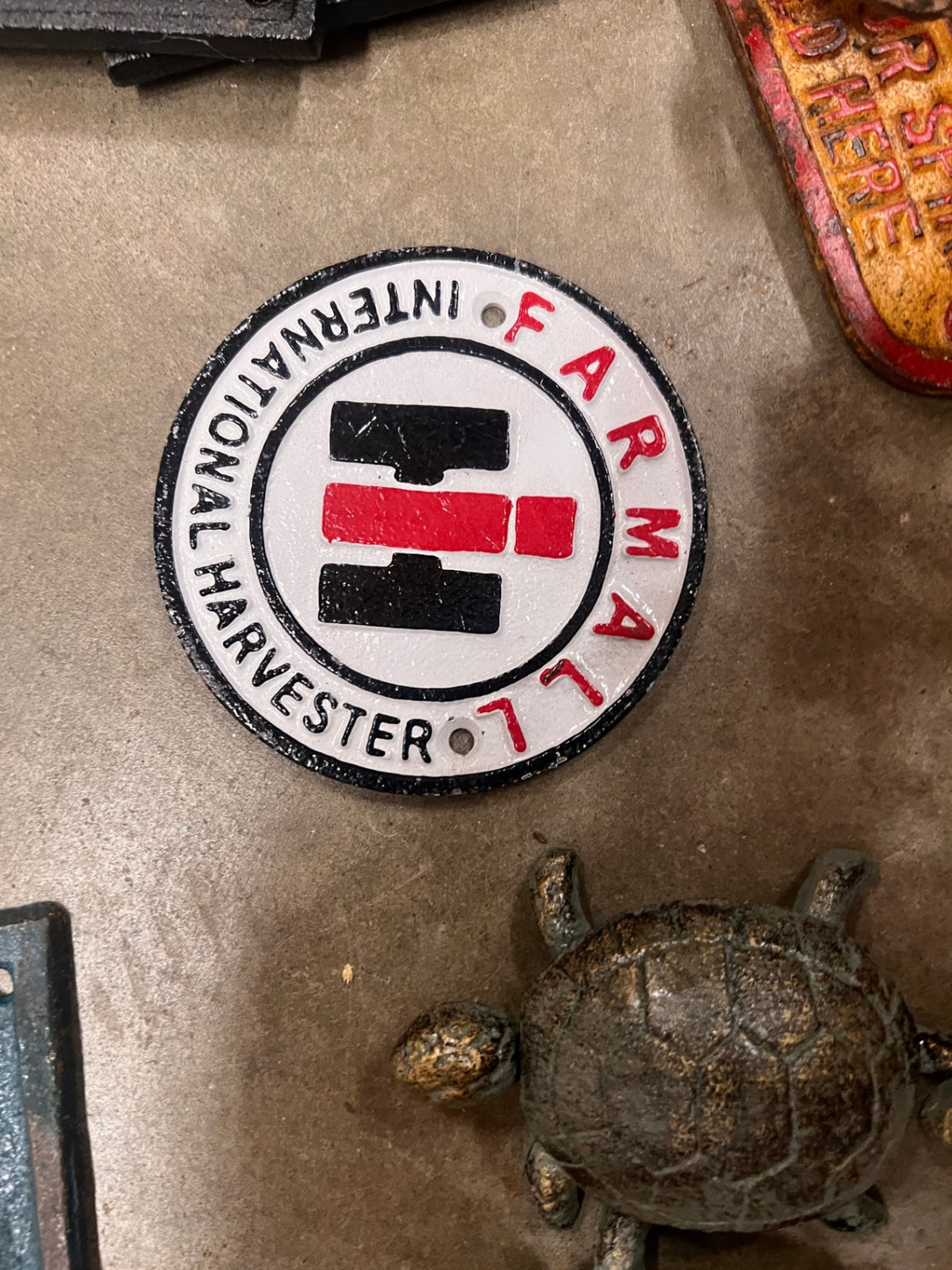 Farmall International Harvester Round Aluminum Plaque Sign
