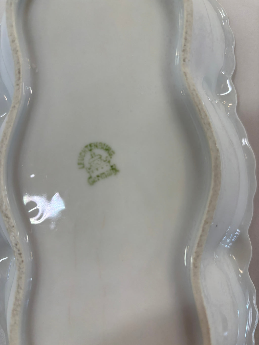 Vintage Leuchtenburg Germany Lusterware Porcelain Celery Relish Dish