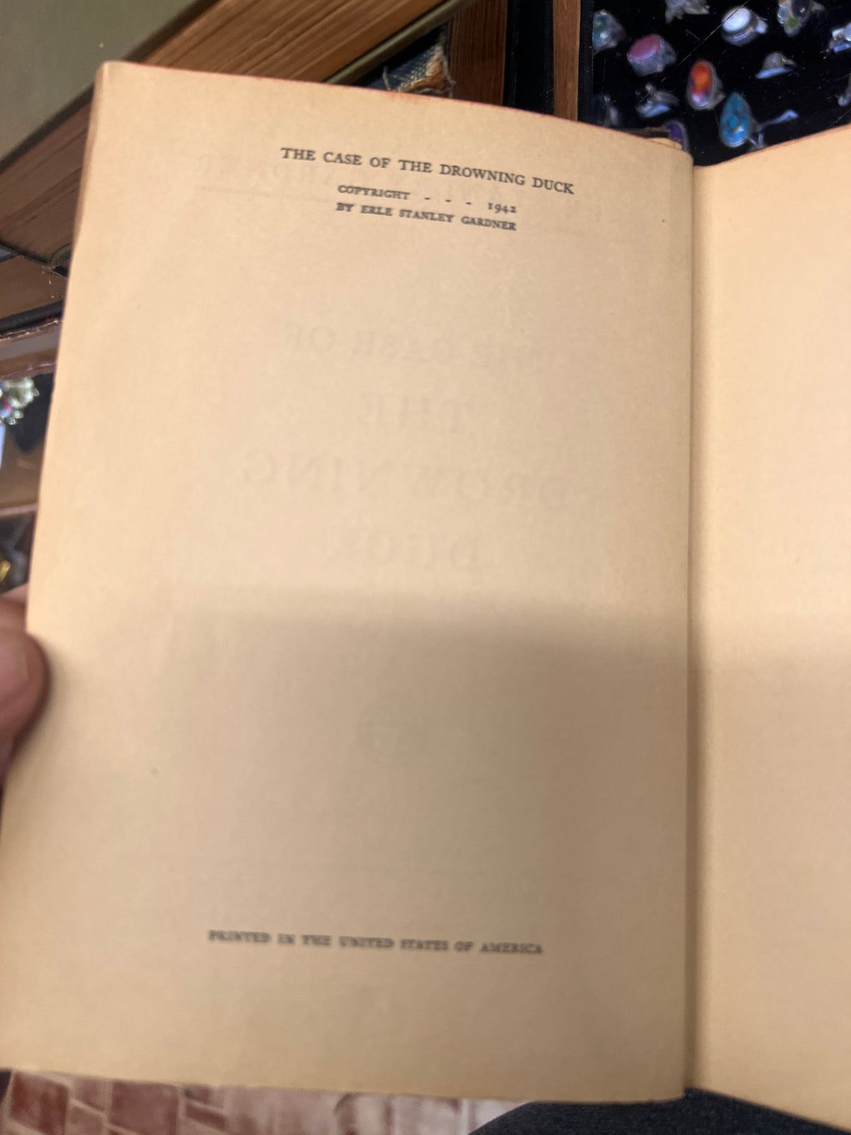 1942 Erle Stanley Gardner The Case of the Drowning Duck – Perry Mason Mystery Hardcover
