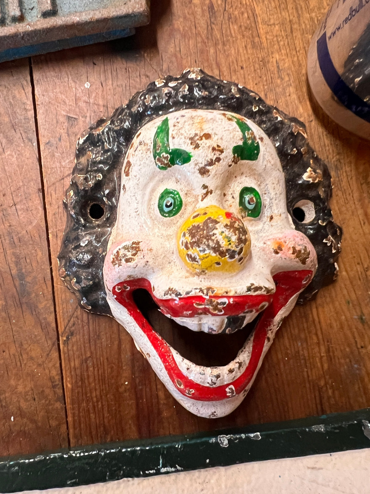 Wall Mounted Cast Iron Clown Bottle Opener 11.5cm