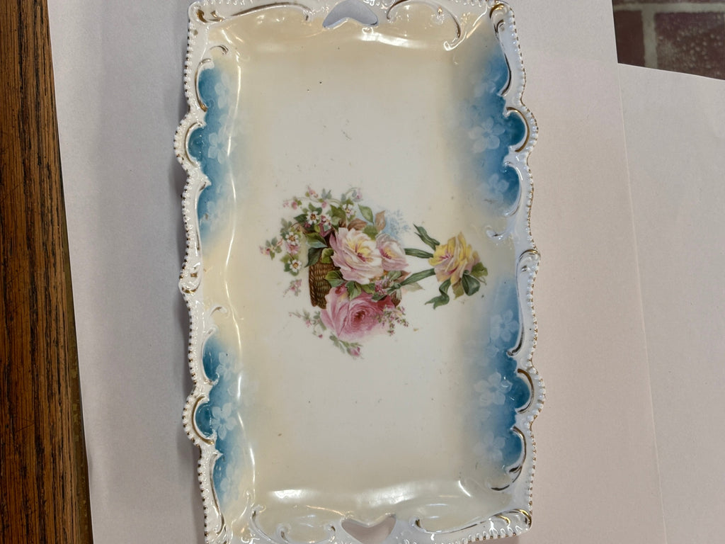Antique porcelain tray Wheelock Trade Mark Prussia