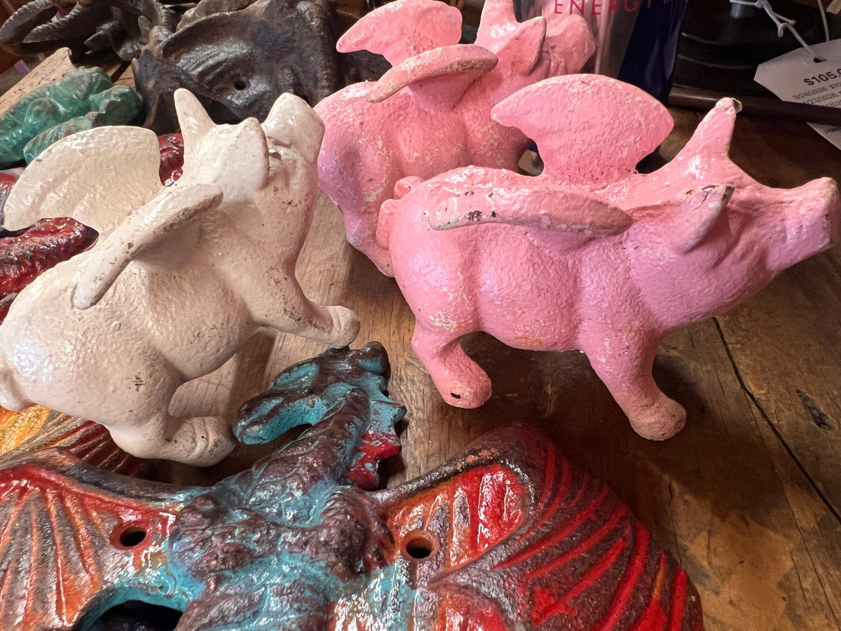Cast Iron Pig w/Wings