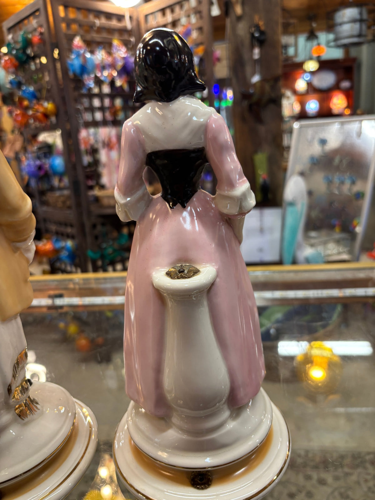Vintage Pair Ceramic COLONIAL FIGURINE Figurines
