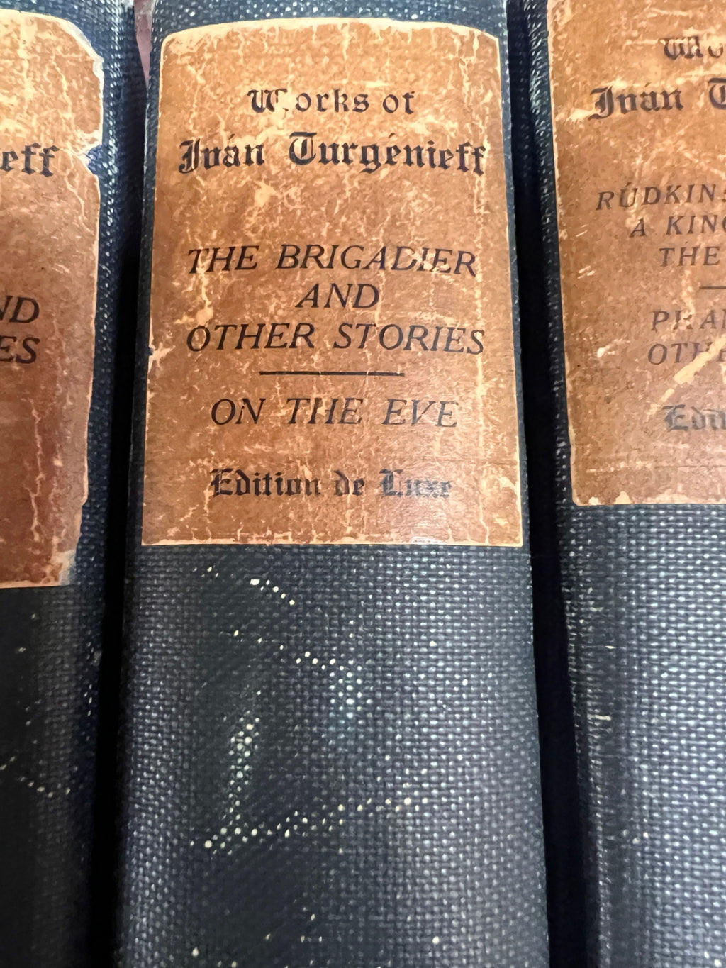 Antique 1903–1904 Works of Ivan Turgenev – 3-Volume “Edition de Luxe” Partial Set