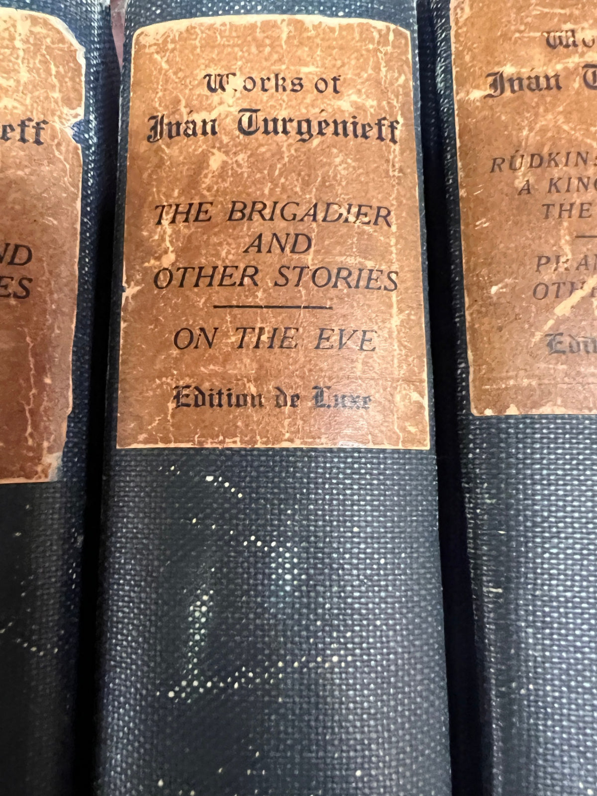 Antique 1903–1904 Works of Ivan Turgenev – 3-Volume “Edition de Luxe” Partial Set