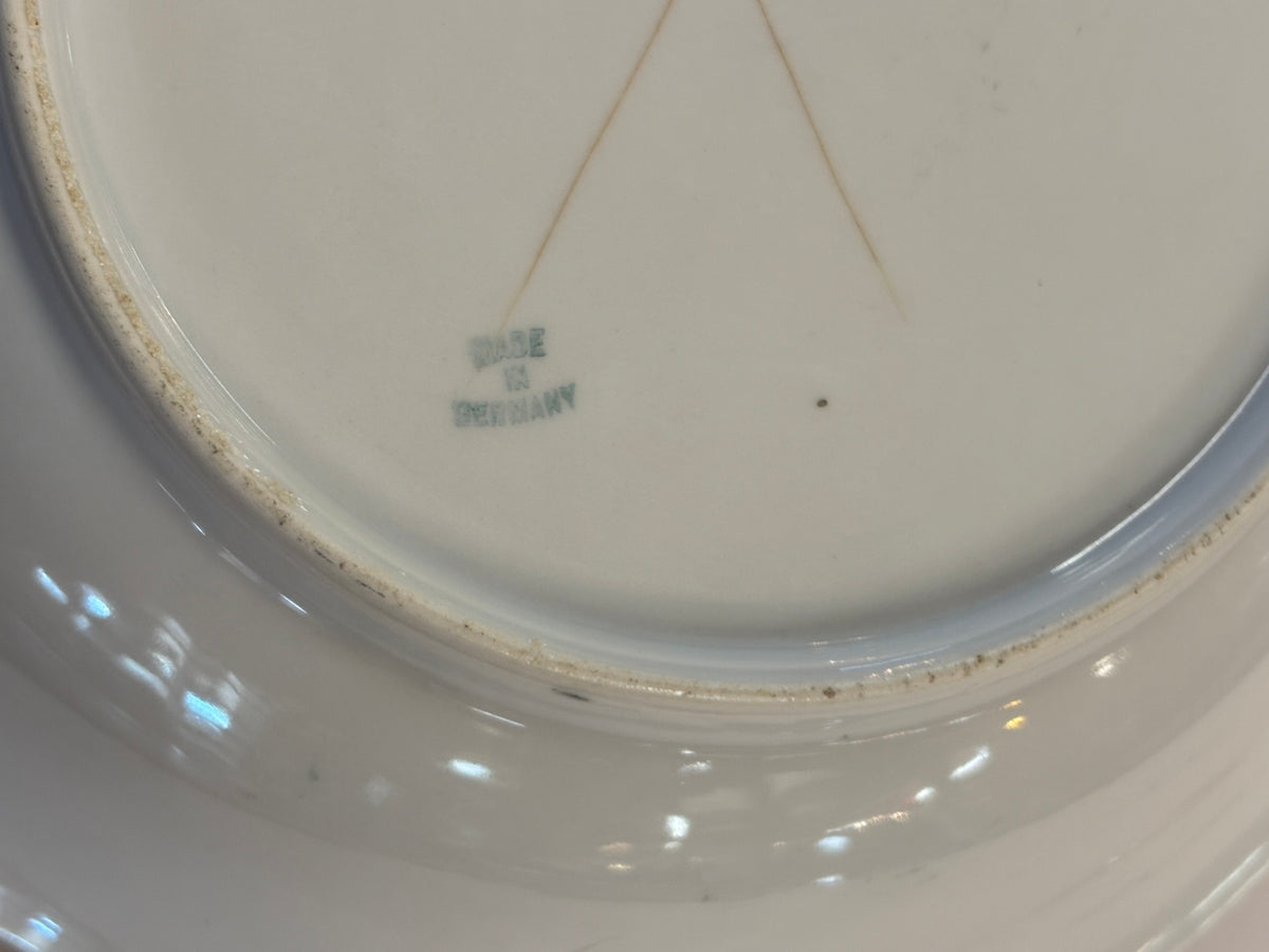 Antique German porcelain serving bowl
