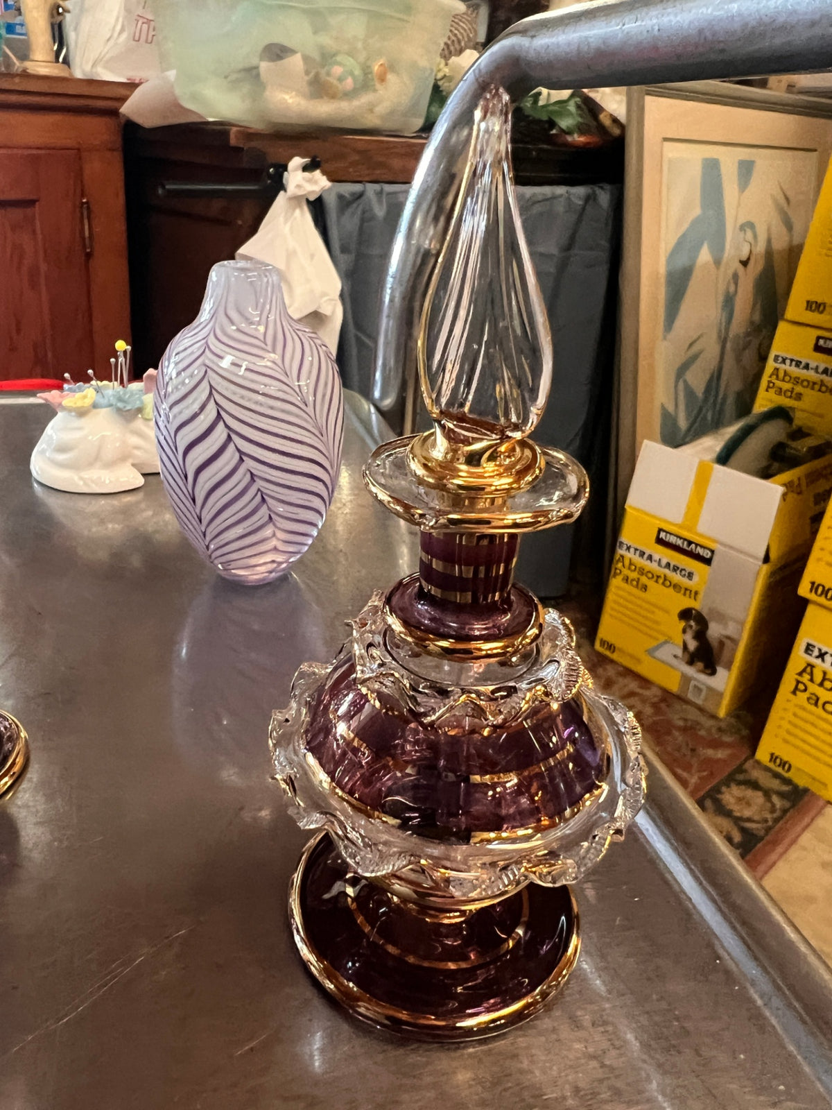 Perfume Bottles Assorted Hand Blown Glass Etc