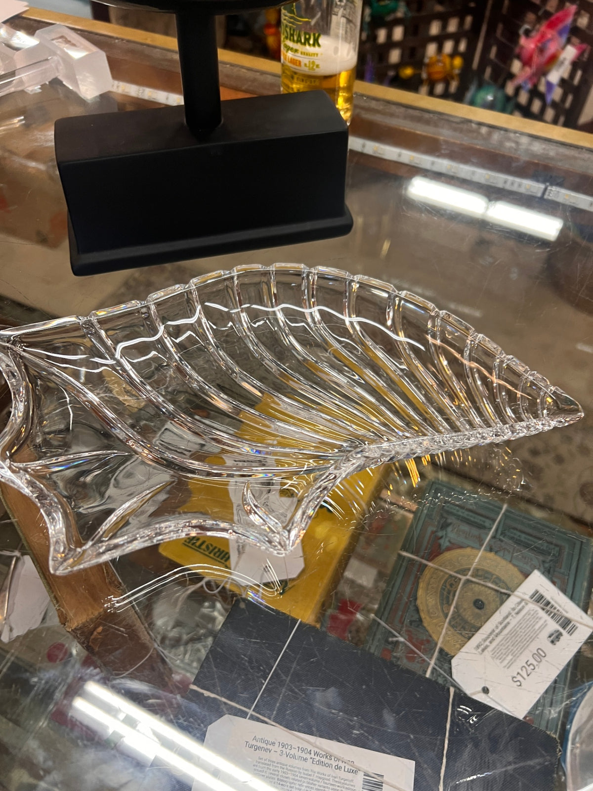 Clear Lead Crystal Serving Dish - Candy/Nuts/Fruit/Dip - Shell Design Nachtmann   stefaanbraem