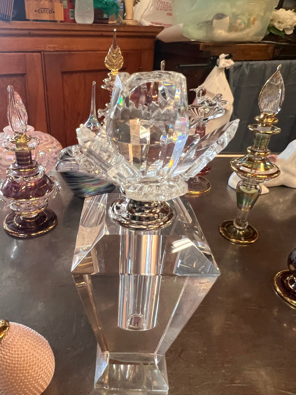 Perfume Bottles Assorted Hand Blown Glass Etc