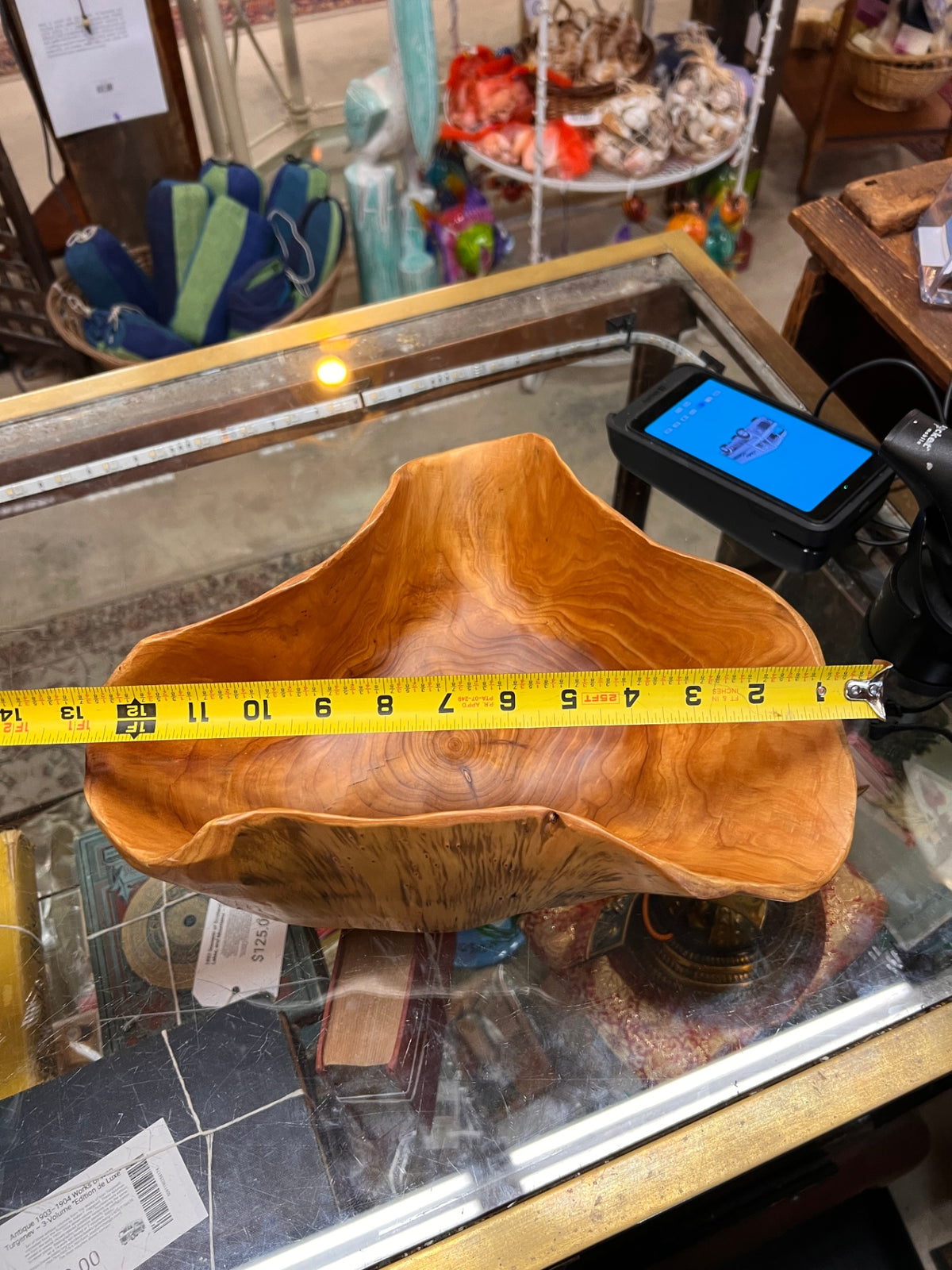 Vintage MCM Hardcarved Burl Wood Bowl Natural