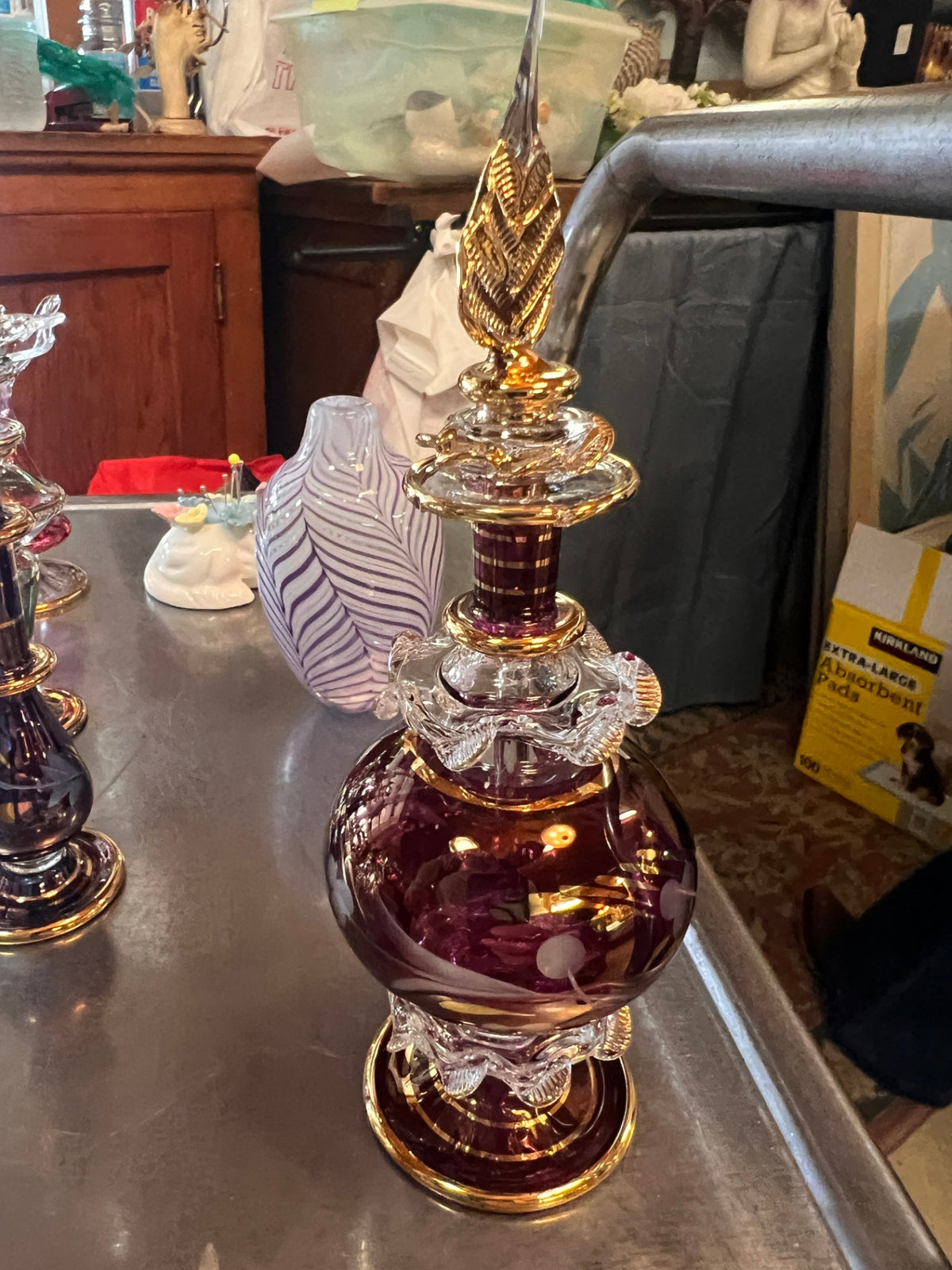 Perfume Bottles Assorted Hand Blown Glass Etc