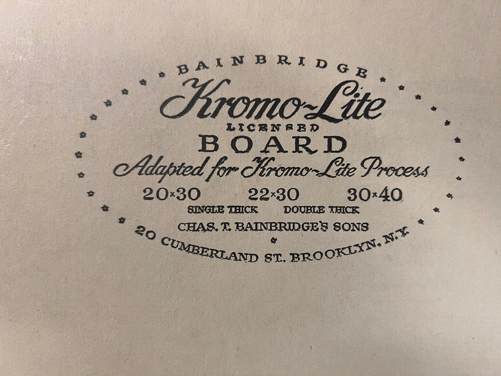 Vintage Times-Herald Art Department Original Christmas Cartoon Illustration on Bainbridge Kromo-Lite Board