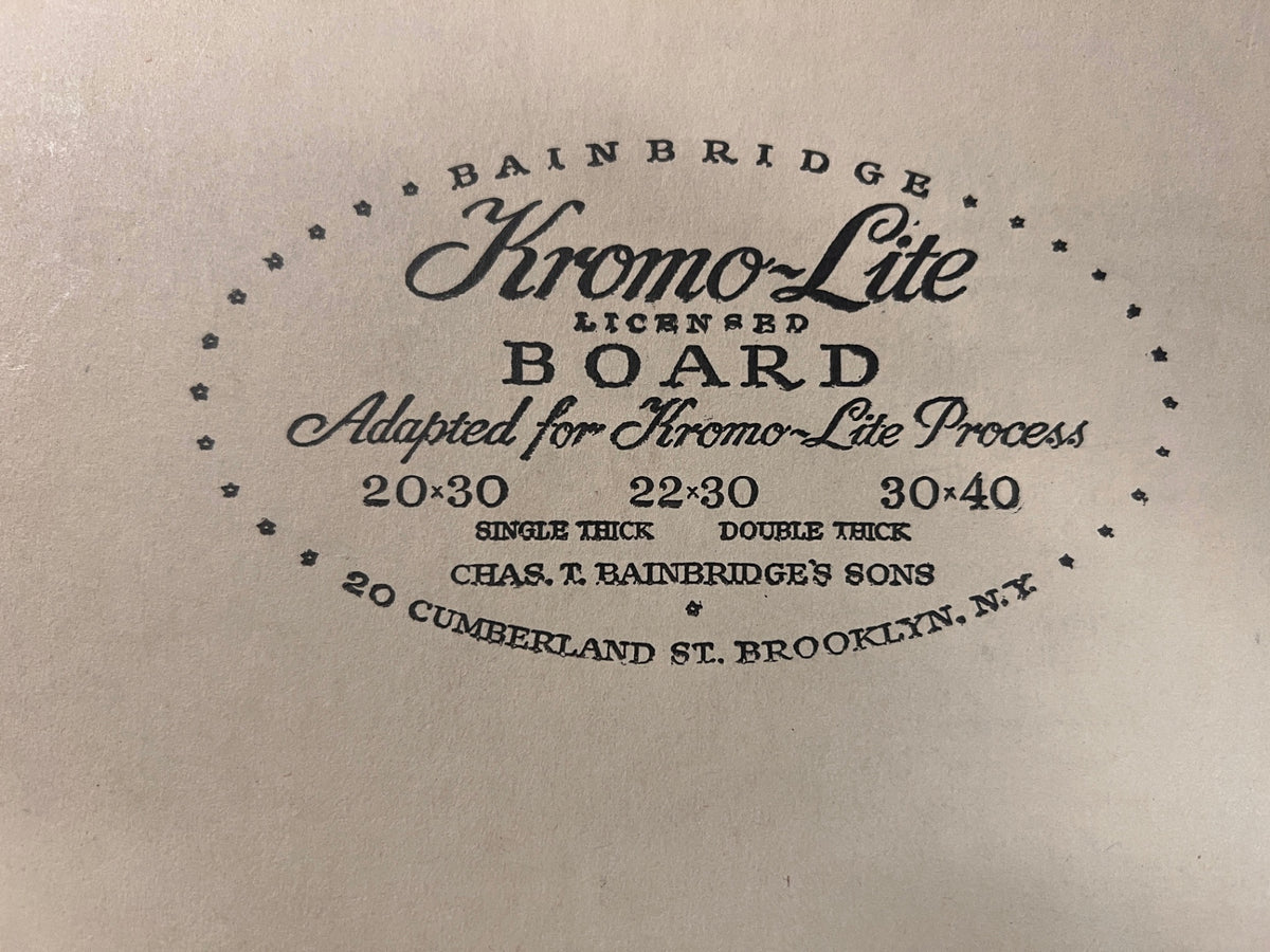 Vintage Times-Herald Art Department Original Christmas Cartoon Illustration on Bainbridge Kromo-Lite Board
