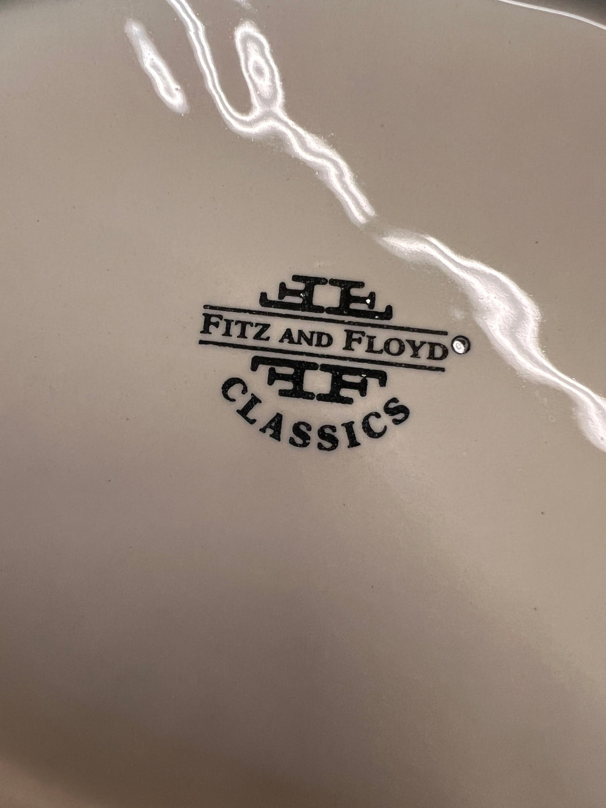 Rare Fitz and Floyd Les Fleurs Canape Plate Platter Pink Flower