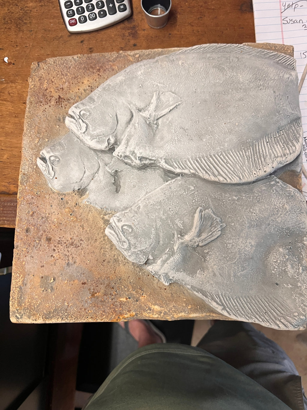 Vintage Hayes Parker Faroy Stonecast Three Fish Wall Sculpture Coastal Art