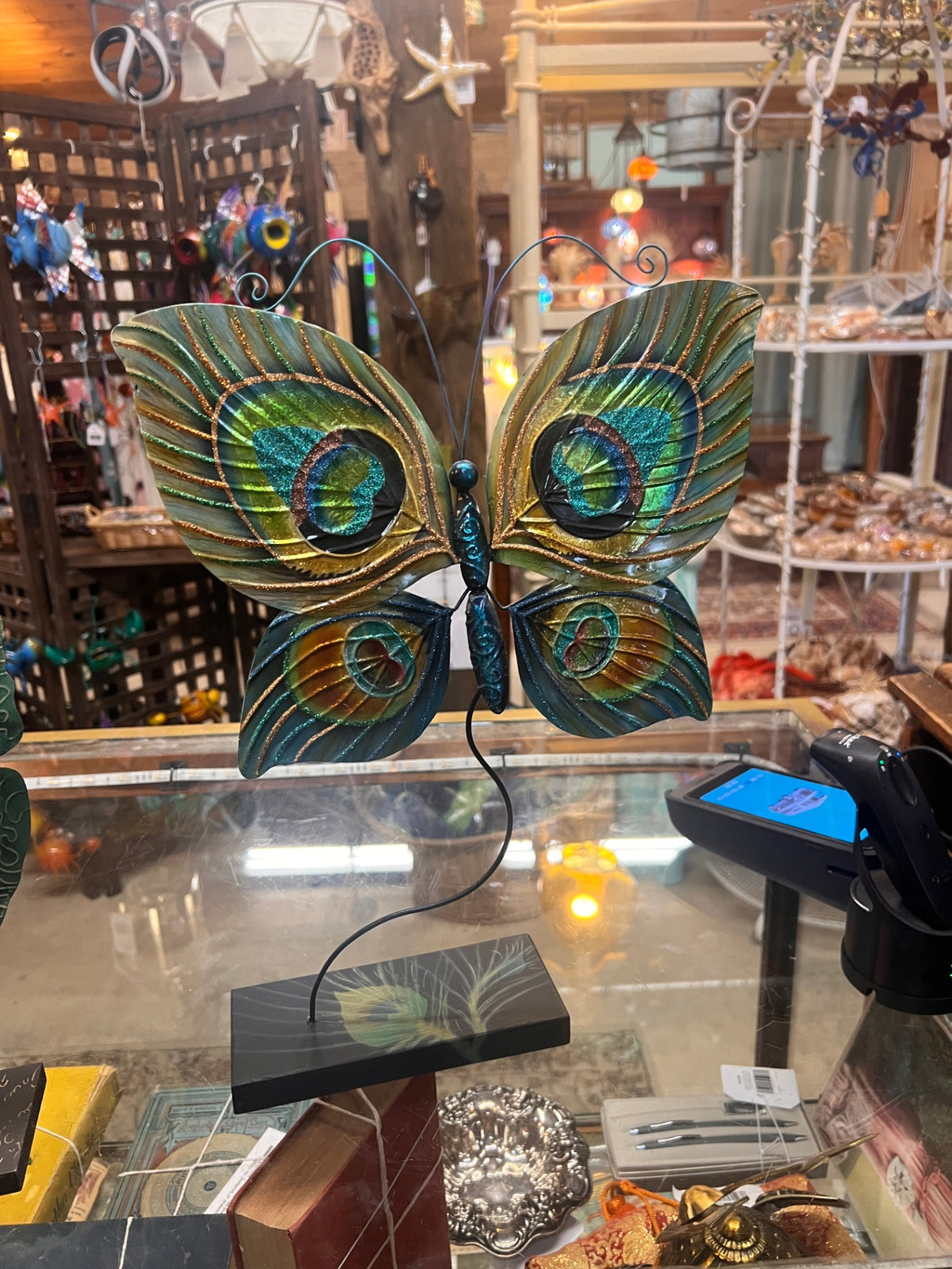 Decorative Metal Butterfly Home Decor Turquoise