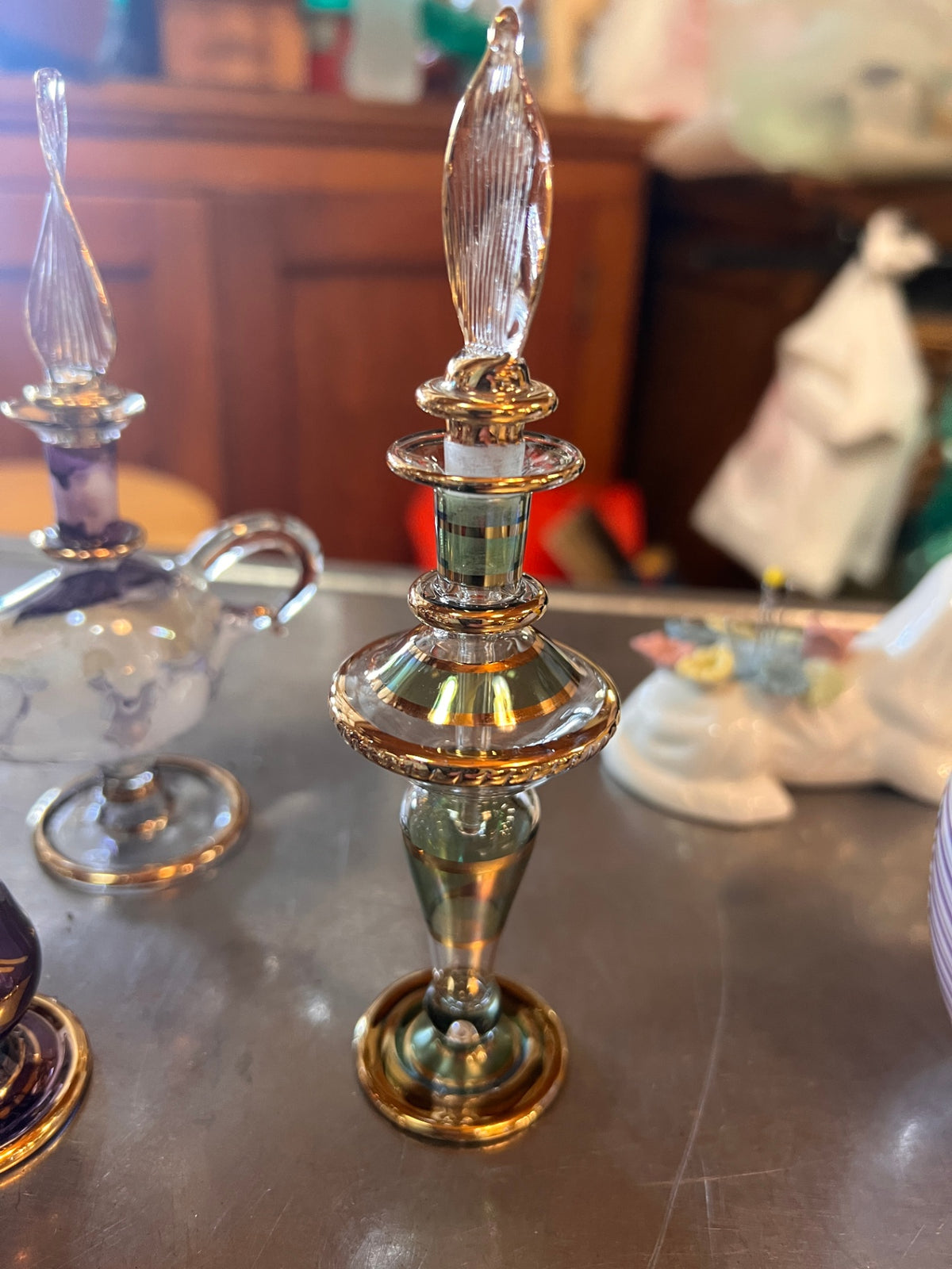 Perfume Bottles Assorted Hand Blown Glass Etc