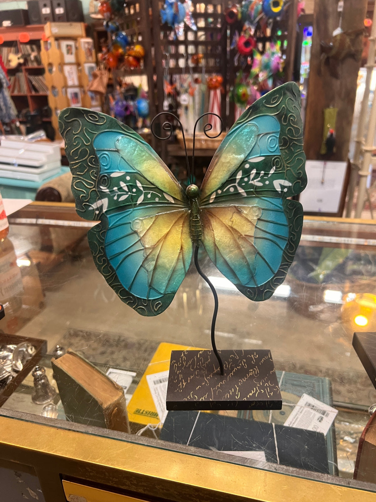 Decorative Metal Butterfly Home Decor Turquoise