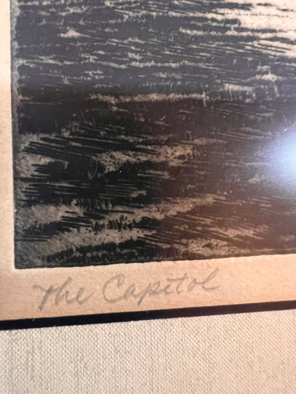 Original Signed Lorna W. Morton “The Capitol” Etching – U.S. Capitol Washington, D.C. – Framed