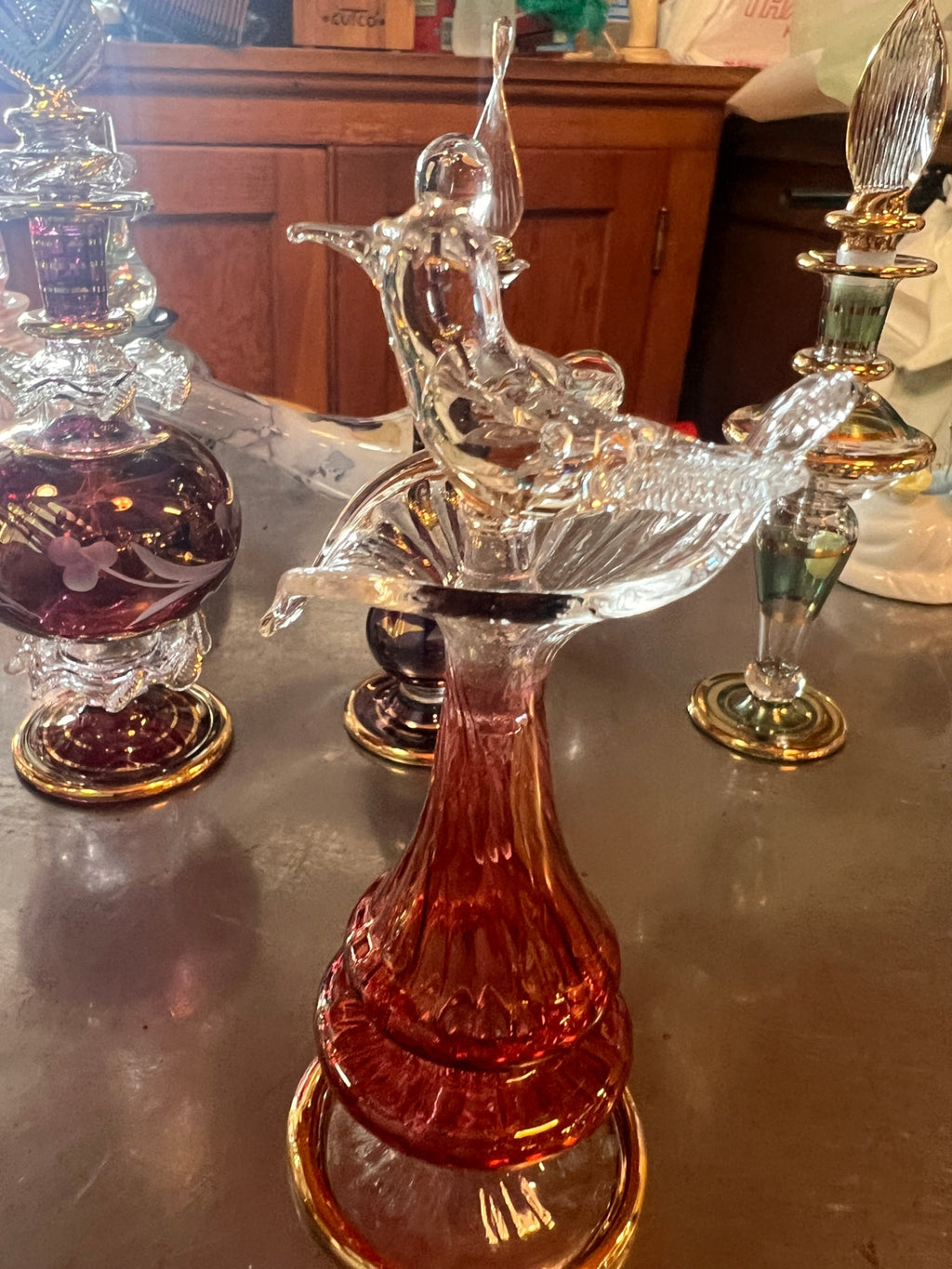 Perfume Bottles Assorted Hand Blown Glass Etc