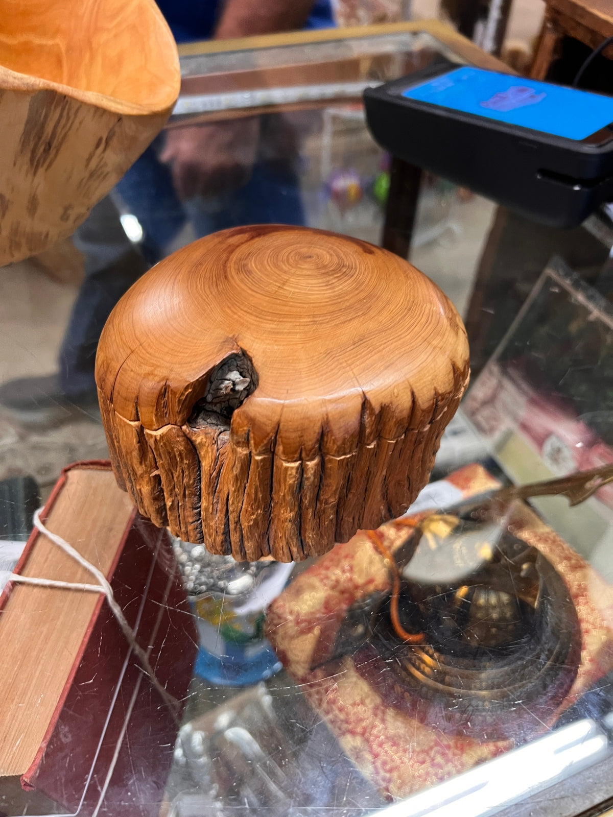 Vintage Natural Edge Hand Made Wooden Box